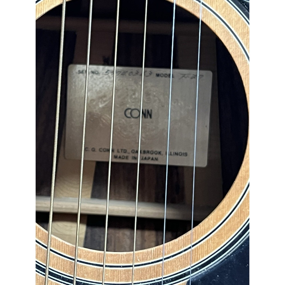 Conn f-27 Acoustic Guitar MIJ 1970s/80s Vintage - Picture 4 of 16